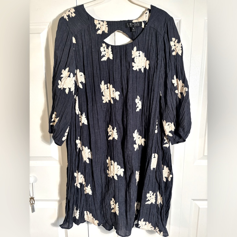 Sami & Dani Blue/White Plus Size Dress 1X